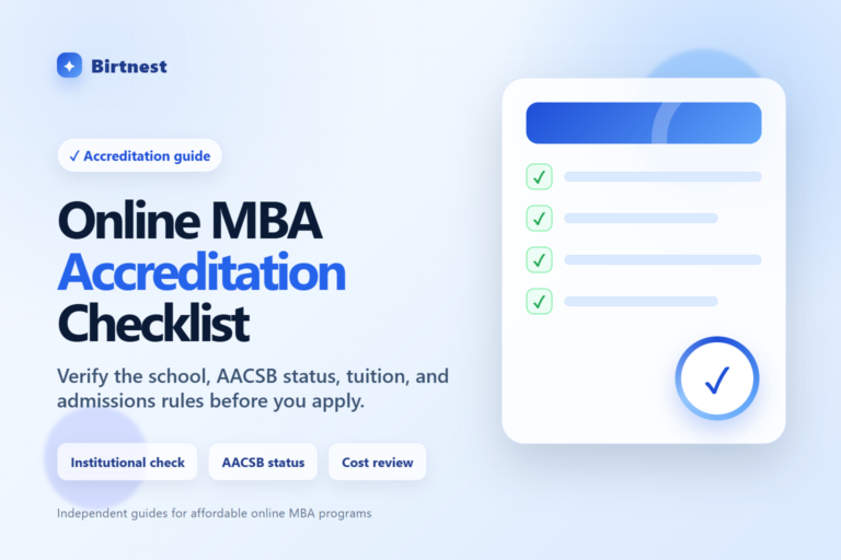 Online MBA guide checklist